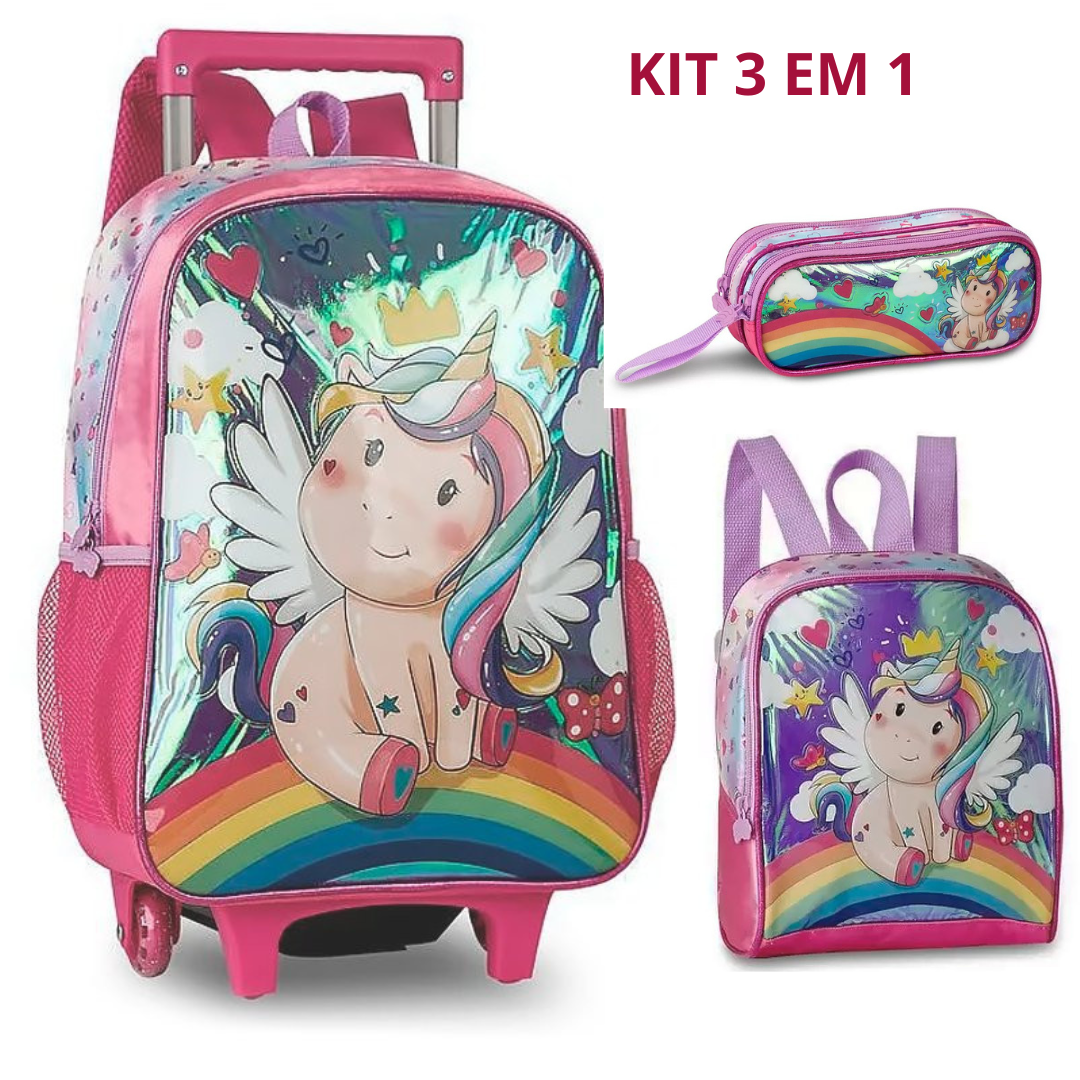 Kit Mochila Unicórnio